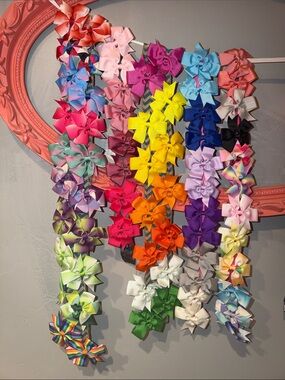 3 inch Kids Ribbon Bow— Multicolor Assortment